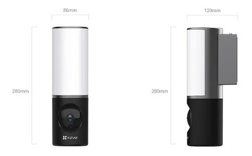 Imagen 3 de 6 de Camara Ezviz Lc3 Wifi Seguridad 4mp Lampara Luz Exterior