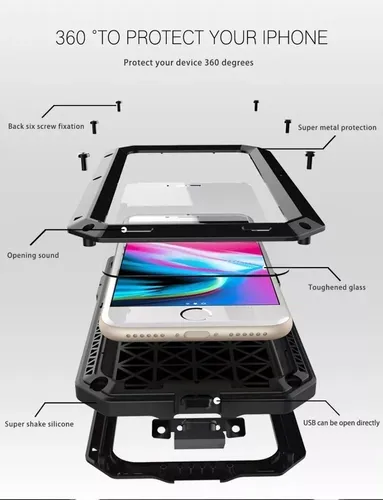 Funda Armor De Protección Completa For iPhone