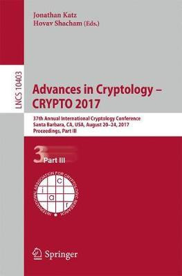 Libro Advances In Cryptology - Crypto 2017 - Jonathan Katz