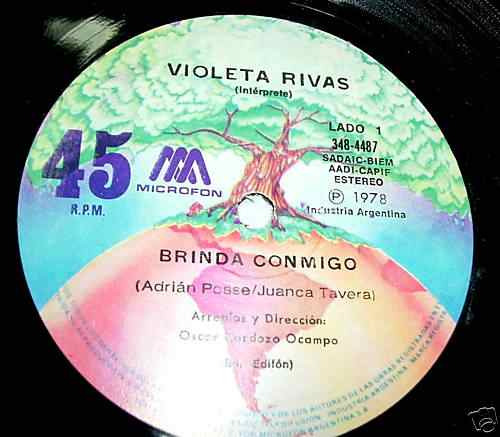 Violeta Rivas Brinda Conmigo Vinilo Simple Argentino