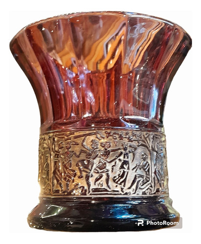 Vaso Art Deco Cristal D.r.g. Ang. August Walther Violáceo