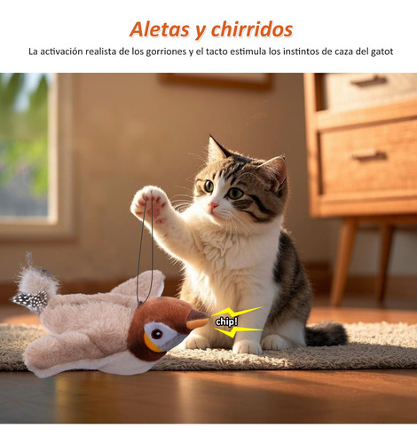 Pajaro Juguete Gato Interactivo Flappy Bird Cat Toy Sensor