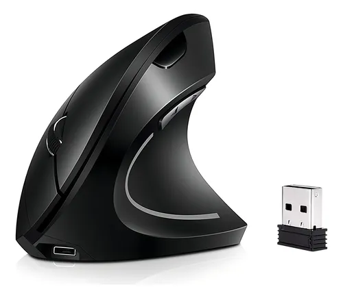 comprar Ratón vertical inalámbrico ergonómico recargable 2,4 g negro