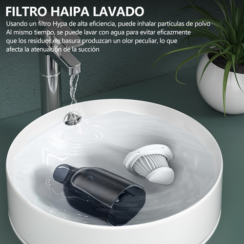 Imagen 9 de 10 de Aspiradora Mano Portátil Inaltárico Para Auto Hogar 9000pa