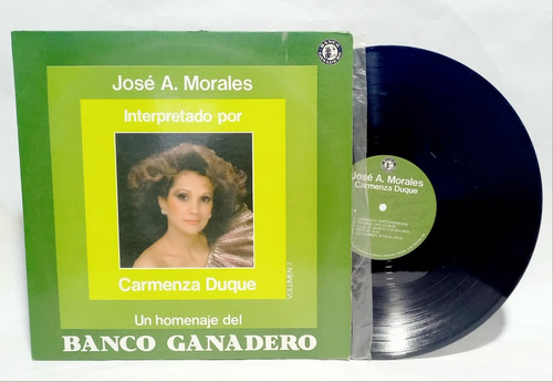 Disco Lp Carmenza Duque / José A Mirales / Banco Ganadero