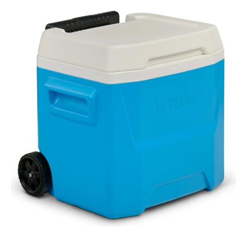 Hielera Igloo 16 Qt Con Llantas 24 Latas Azul Aqua Cian