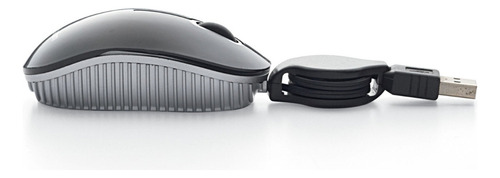 Mouse Optico Verbatim Con Cable Rectractil Color Negro