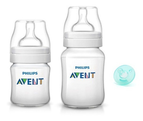 Avent Philips Set Recien Nacido Mamaderas + Chupete - Bebes - Kit Baby Inicial - Regalo Mama - Libre Bpa - Alimentacion