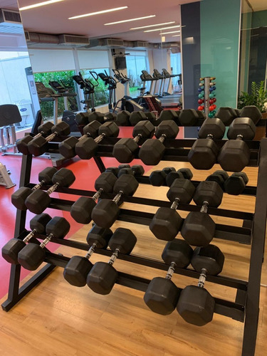 Dumbell Hexagonal Tex 2 Pares De 05/10/16/20/22 Kg Sem Supor