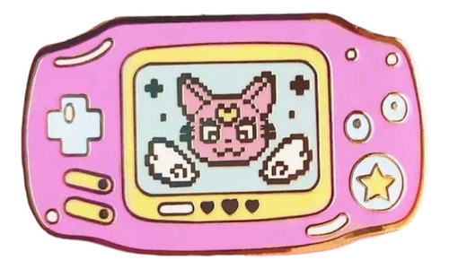 Pin Metálico Sailor Moon Luna Gato Kawaii Nintendo Switch
