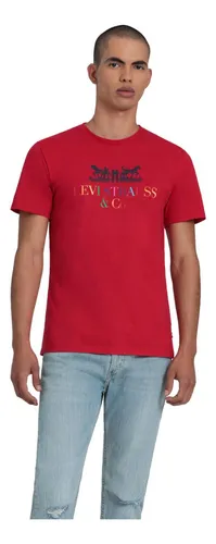 Playera levis roja new arrivals