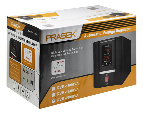 Estabilizador De Voltaje Servomotor 2000va Dvr-2000va Prasek