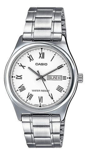 Reloj Casio Eaw-mtp-v006d-7b Mtp-v006d-7budf Wrist Color de la correa Negro Color del bisel Acero inoxidable Color del fondo Blanco