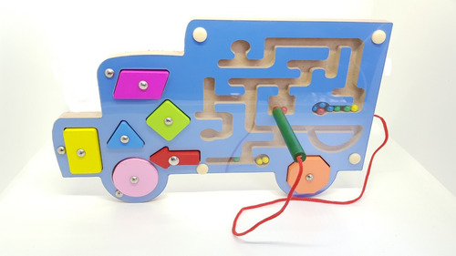 Juguete Didáctico Laberinto Magnetico Puzzle Educativo Bus