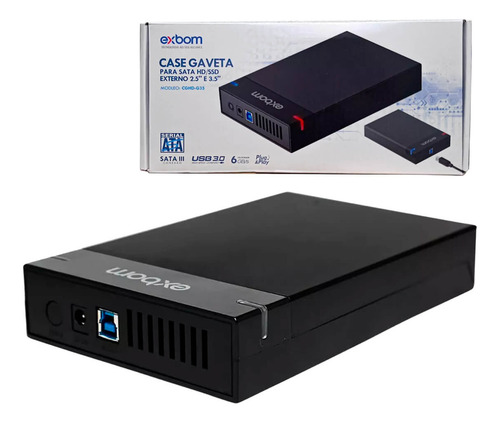 Case Externo Para Hd E Ssd Sata Com Design Compacto E Led In