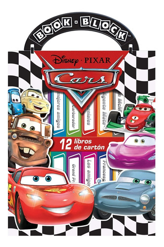 Biblioteca 12 Libros De Cartón Disney Pixar Cars Original