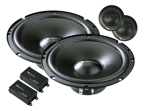 Set Medios 6.5 2 Vias Crossover 200 Watt Nakamichi Nsecs1617