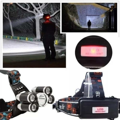 Linterna Led Cintillo Cabeza Led T6 Cree Recargable 10000 Lm