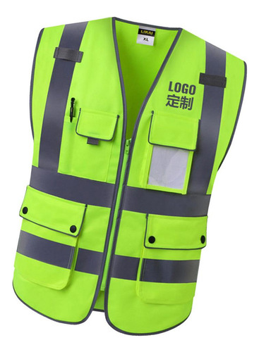 Hombres Mujeres Chaleco De Protección Fluorescente Xl Verde