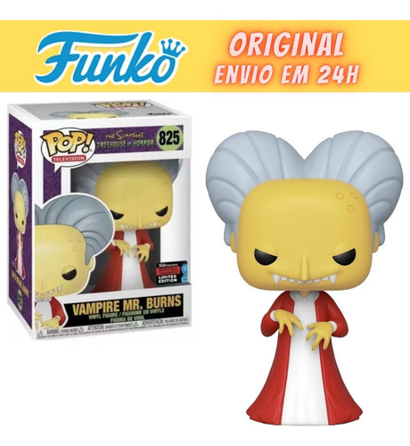 Boneco Funko Pop Simpsons Vampire Mr. Burns - Exclusivo 825