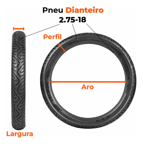 Par Pneu Ybr Factor 150 275-18 + 100-90-18 (+largo) Technic