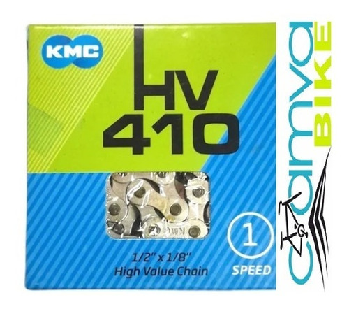 Cadena Kmc 1/2  X 1/8  Modelo Hv-410 1 Speed/bmx (caja)