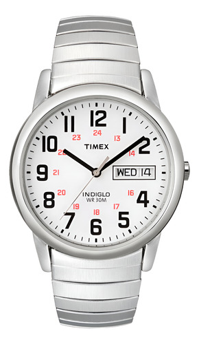 Reloj Timex Easy Reader Day Date Correa Extensible De 35 Mm
