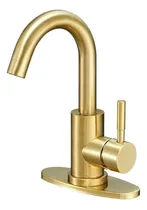 Comprar Grifo Convencional Cocina O Baño Con Caño Giratorio Dorado