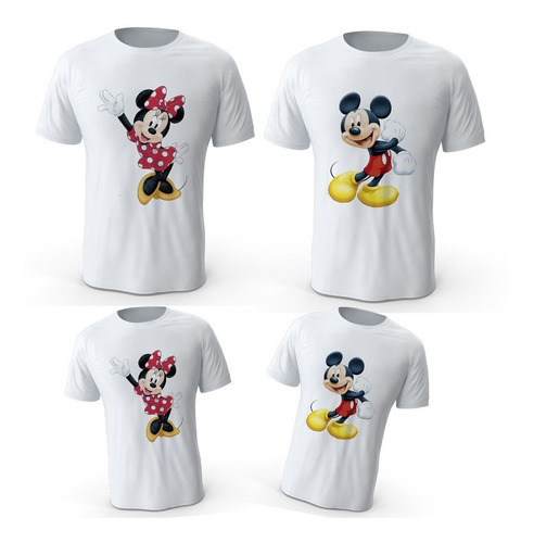 T-shirt Camiseta Dibujos Animados Pack X 4