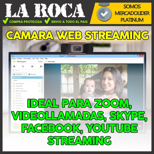 Imagen 4 de 10 de Camara Web Hd 720 Microfono Webcam Zoom Streaming Pc Cuo