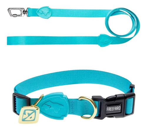 Coleira Para Cachorro Freefaro Scooby Doo C/ Guia Licenciado Cor Azul-celeste Scooby-doo
