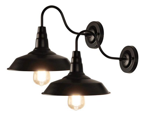 Lynpon Gooseneck Barn Lights Indoor, Pareja De Apliques De P