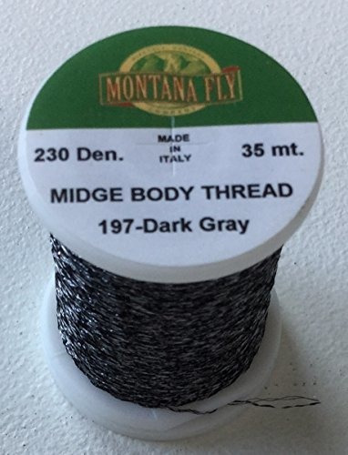 Señuelo - Montana Fly Mfc Midge Body Thread Dark Grey