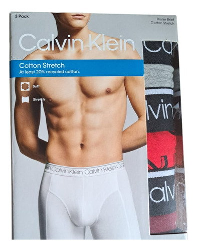 Set De Boxer Calvin Klein 3pack Cotton Strech Mediana