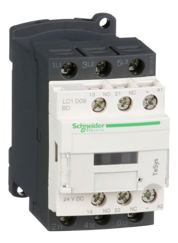 Contactor Magnético Tripolar Lc1d09bd 9a 24v 3hp-5.5hp