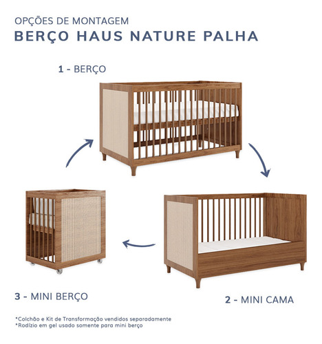 Berço Haus Nature Com Palha - Freijó Lilibee