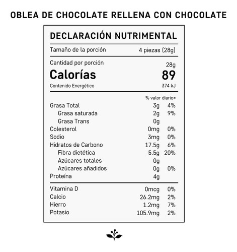 Nochiola Obleas De Chocolate Y Amaranto Rellenas Con Combo D