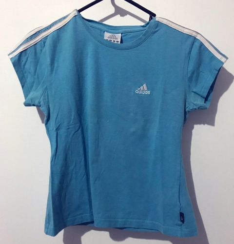 remera adidas celeste