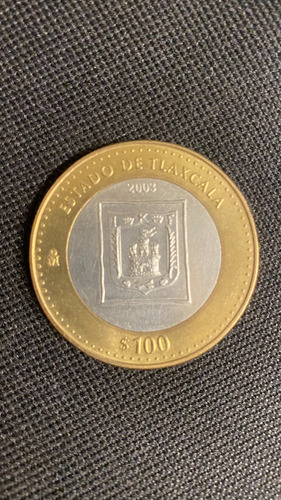 Tlaxcala Moneda Conmemorativa 100 Pesos Estados De México 