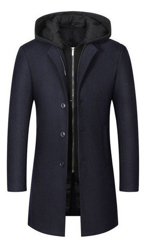 Abrigo Desmontable Capucha Casual Chamarra Para Hombre