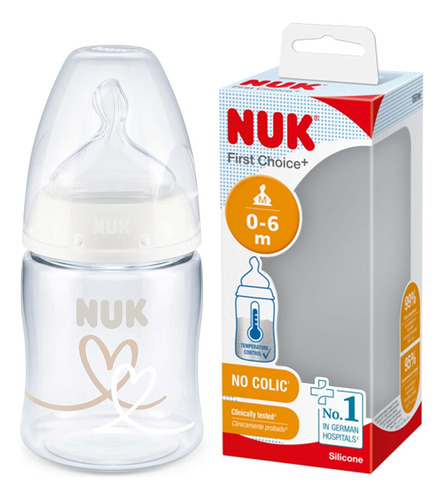 Mamadera Nuk First Choice 0-6m 150ml Anticolic Bebes