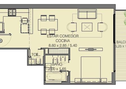 Venta Departamento 2 Ambientes Con Amenities En Las Cañitas