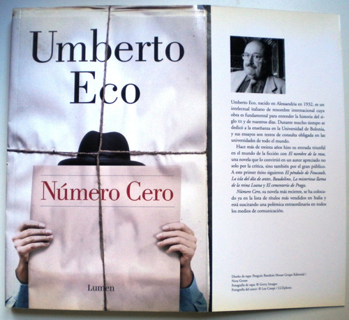 Eco Umberto / Número Cero / Lumen 2015 Impecable