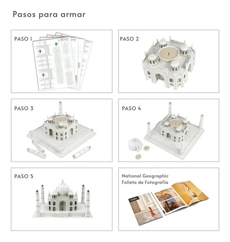 Puzzle 3d Taj Mahal India - Cubicfun National Geographic