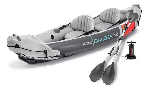 Bote Kayak Inflable Dakota K2 Para 2 Personas Incluye Remos