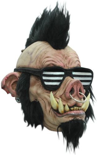Máscara De Chango Rockero Boar Punk Disfraz Halloween Funny