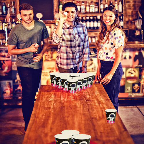 Beer Pong Copo De Papel 266ml C/10 Unidades Espaço Festa
