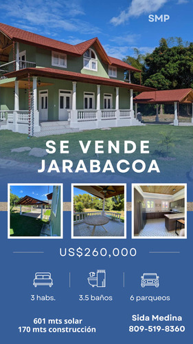 Vendo Casa En Jarabacoa 3h, 3.5b Y 4p Us$260,000