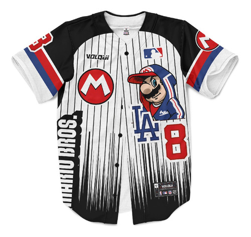 Camiseta Beisbolera Mario Gansta