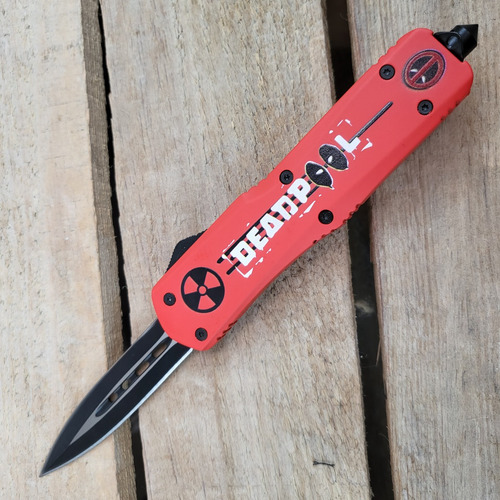 Navaja Otf Automática Salida Vertical Táctica Tipo Deadpool